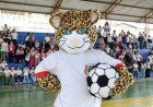 Mascote Babu leva animação às escolas e convida alunos para os Jogos Escolares