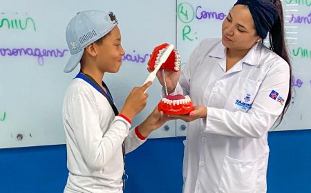 Secretaria de Saúde realiza ação de educação em saúde bucal nas escolas municipais de Cajamar