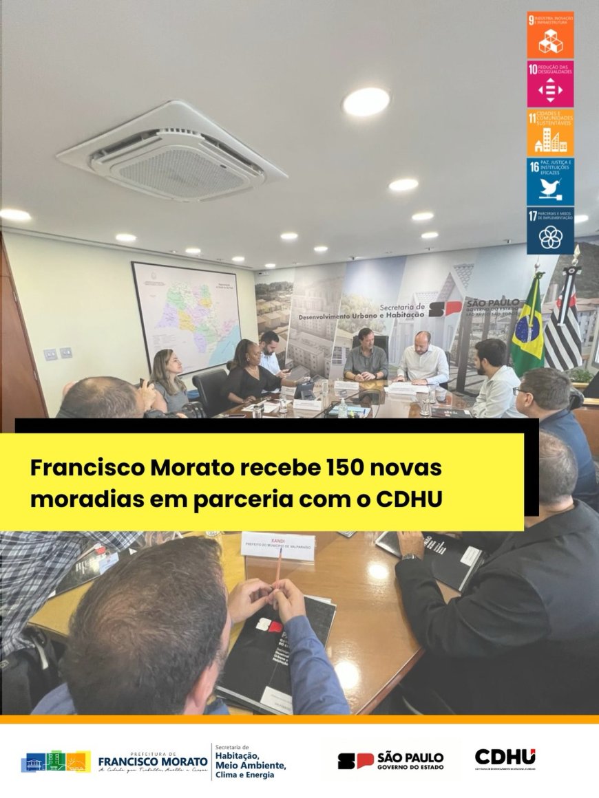 Francisco Morato conquista 150 novas moradias em parceria com a CDHU