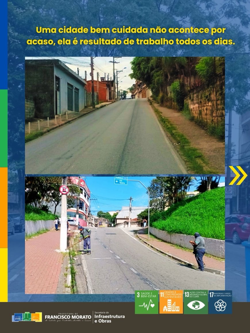 Prefeitura de Francisco Morato intensifica serviços de zeladoria urbana na cidade