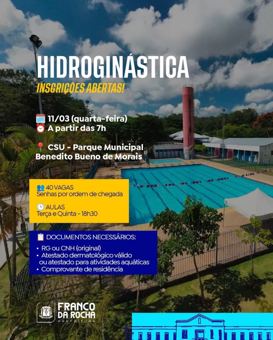 CSU abre inscrições para aulas de hidroginástica