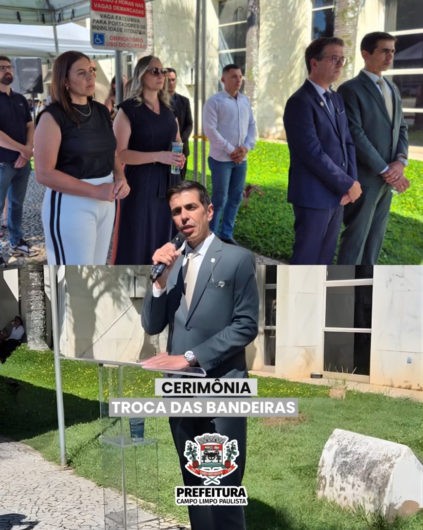 Campo Limpo Paulista celebra emancipação com cerimônia de troca das bandeiras e valorização das tradições