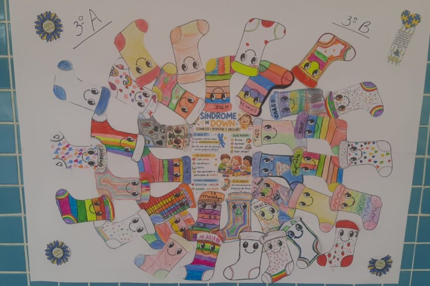 Alunos de escola municipal participam de ação especial pelo Dia Mundial da Síndrome de Down