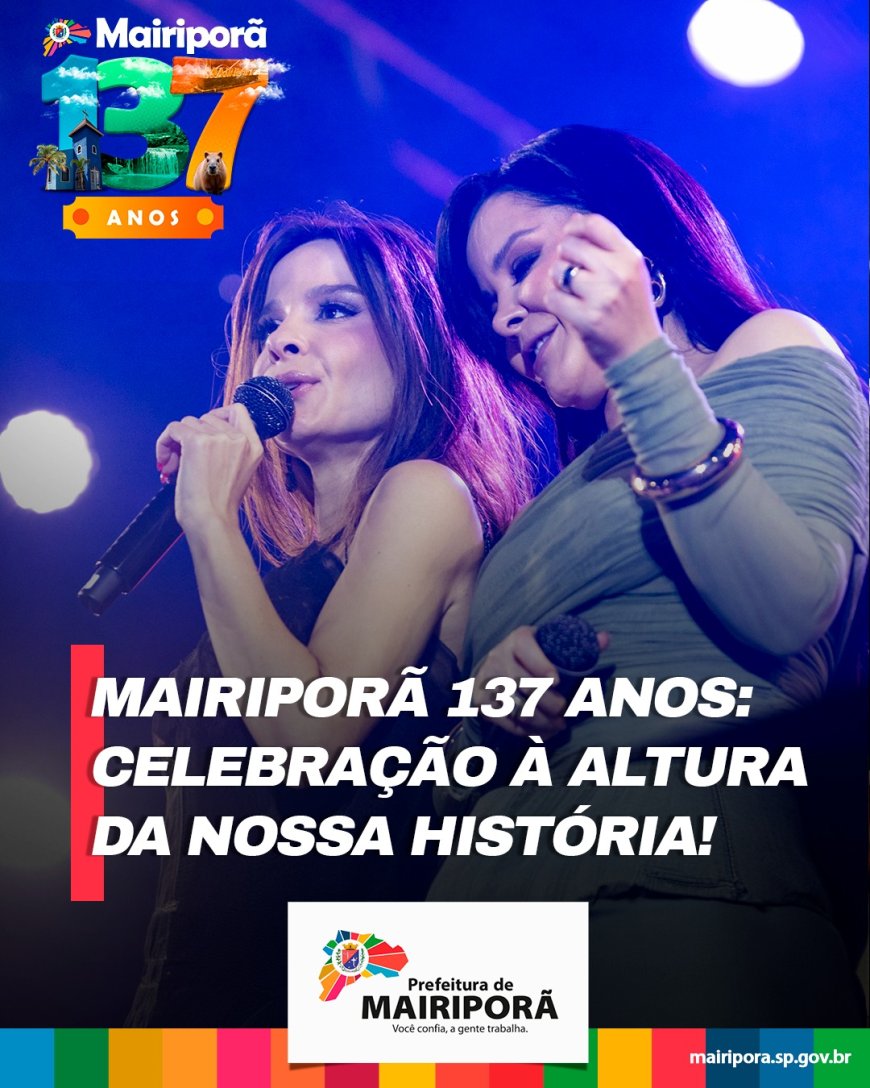 Mairiporã celebra 137 anos com programação cultural e grande participação popular