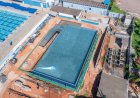 Obra da piscina adaptada do Bolão avança com teste de vedação