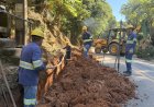 Obra no Caxambu integra programa da DAE para levar água a todas as famílias da cidade