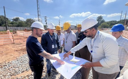 Prefeitura de Cajamar fiscaliza obras da Sabesp e acompanha cronograma de execução