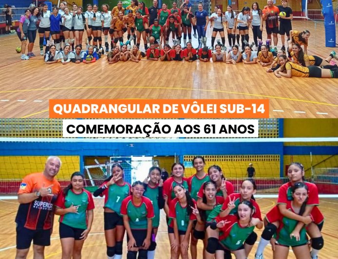 Quadrangular de Vôlei Sub-14 celebra 61 anos de Campo Limpo Paulista com integração e destaque para jovens atletas