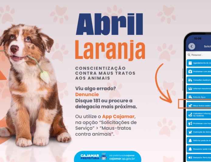 Abril Laranja: Cajamar reforça combate aos maus-tratos e incentiva denúncias