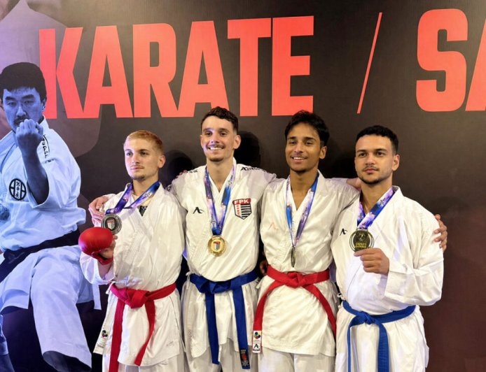 Karatê de Várzea Paulista conquista destaque no Arnold Sports com ouro e dois bronzes