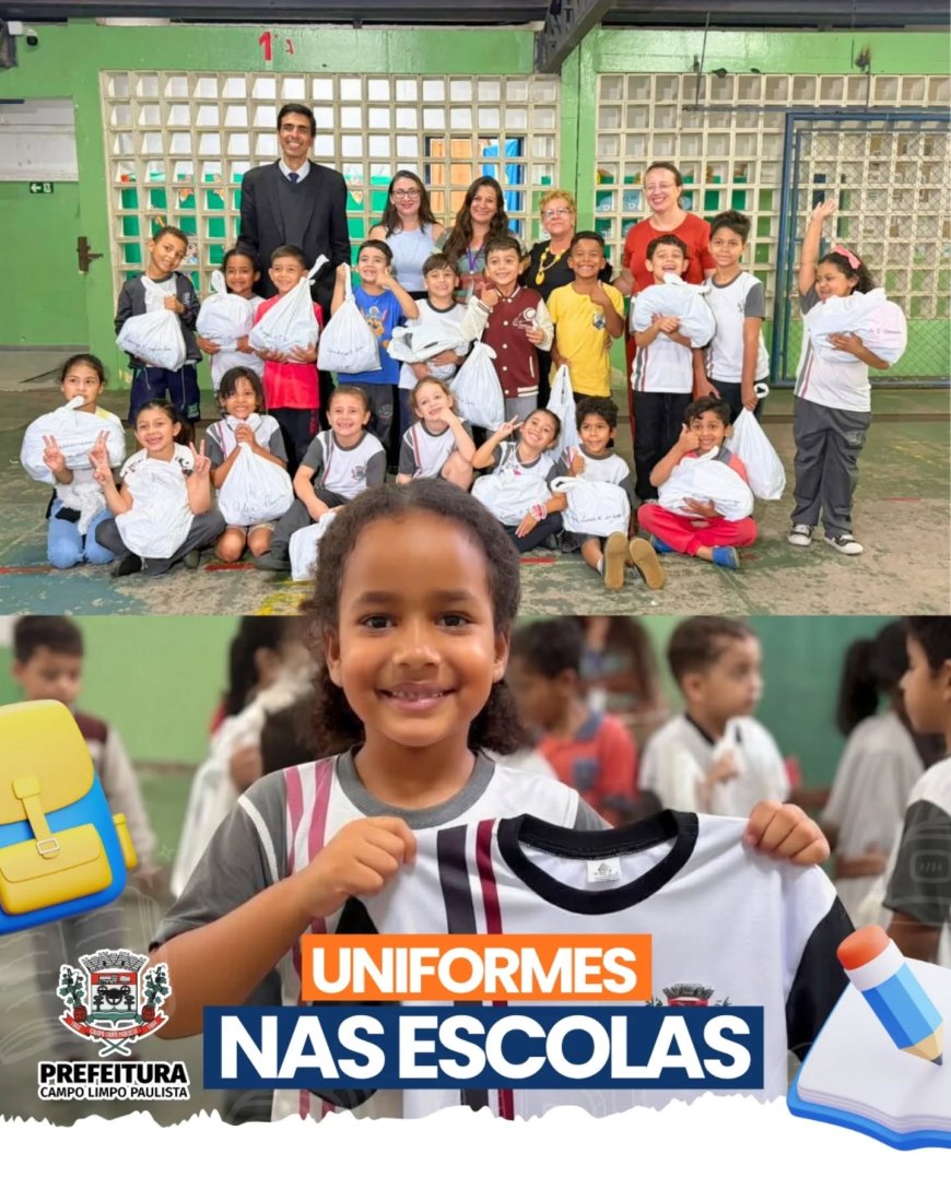 Prefeitura conclui entrega de uniformes escolares na rede municipal de Campo Limpo Paulista