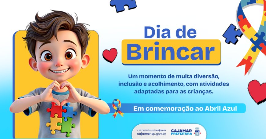 Prefeitura de Cajamar promove “Dia de Brincar” com foco na conscientização sobre o autismo