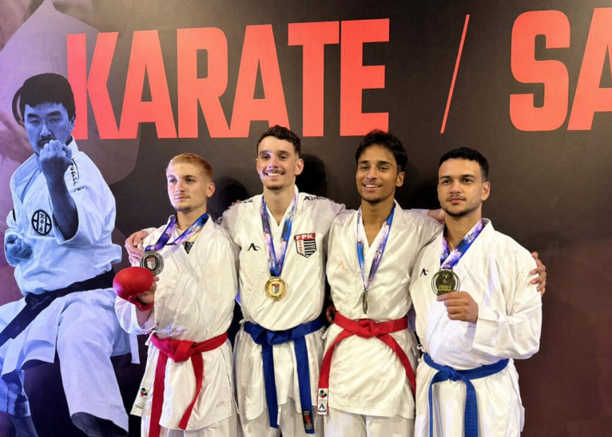 Karatê de Várzea Paulista conquista destaque no Arnold Sports com ouro e dois bronzes