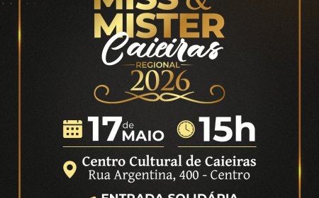 Caieiras se prepara para o glamour e a solidariedade do Miss & Mister Caieiras 2026