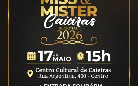 Caieiras realizará no fim de semana concurso de Miss & Mister Caieiras 2026, com apoio da Prefeitura, por meio da Secretaria de Cultura e Turismo