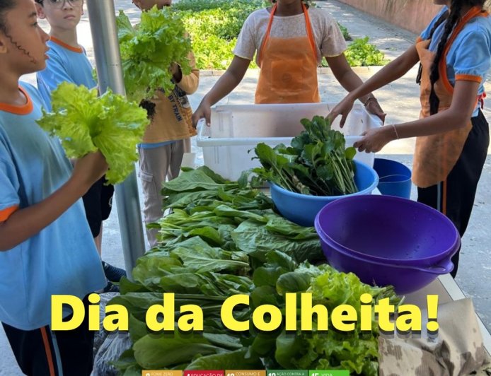 Escola em Tempo Integral de Francisco Morato realiza Dia da Colheita da Horta Escolar