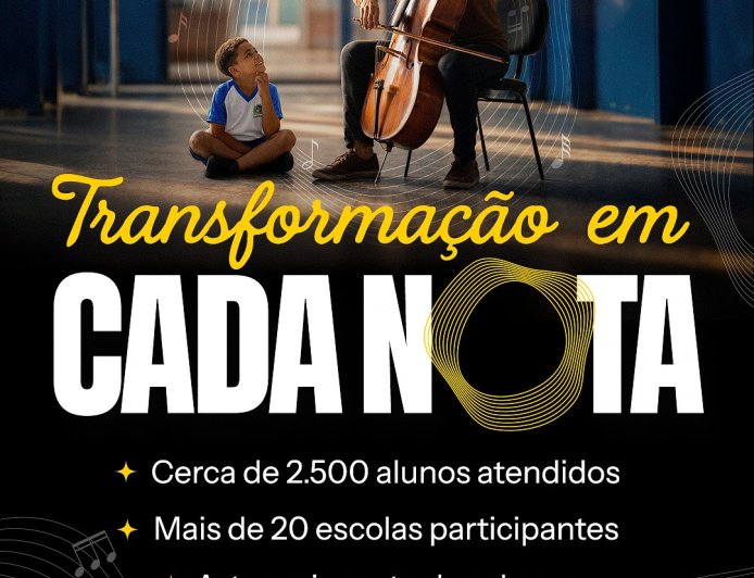 Música transforma o ambiente escolar e aproxima estudantes da cultura em Caieiras