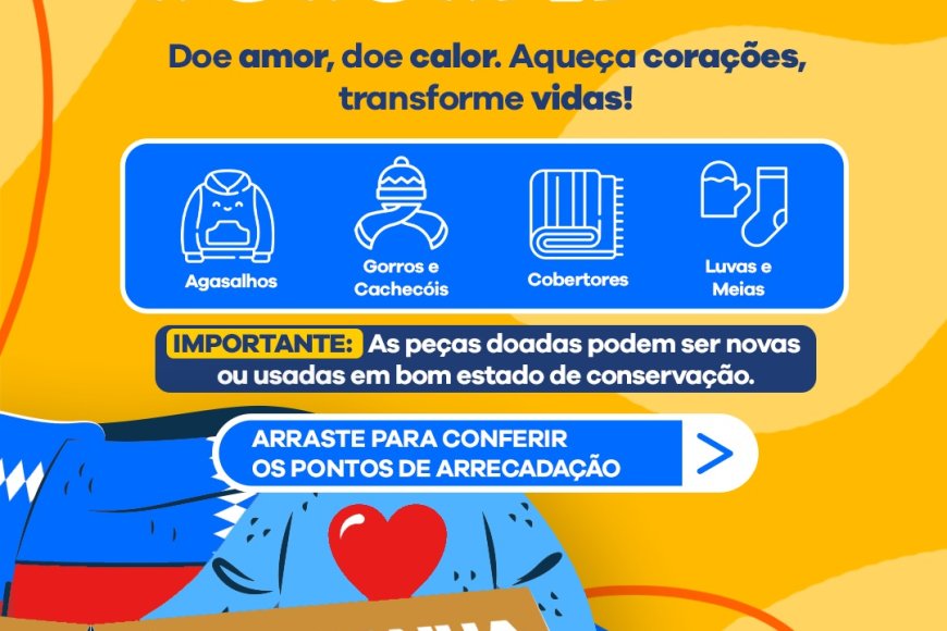 Caieiras se mobiliza para a Campanha do Agasalho 2026; há diversos pontos de arrecadação pela cidade