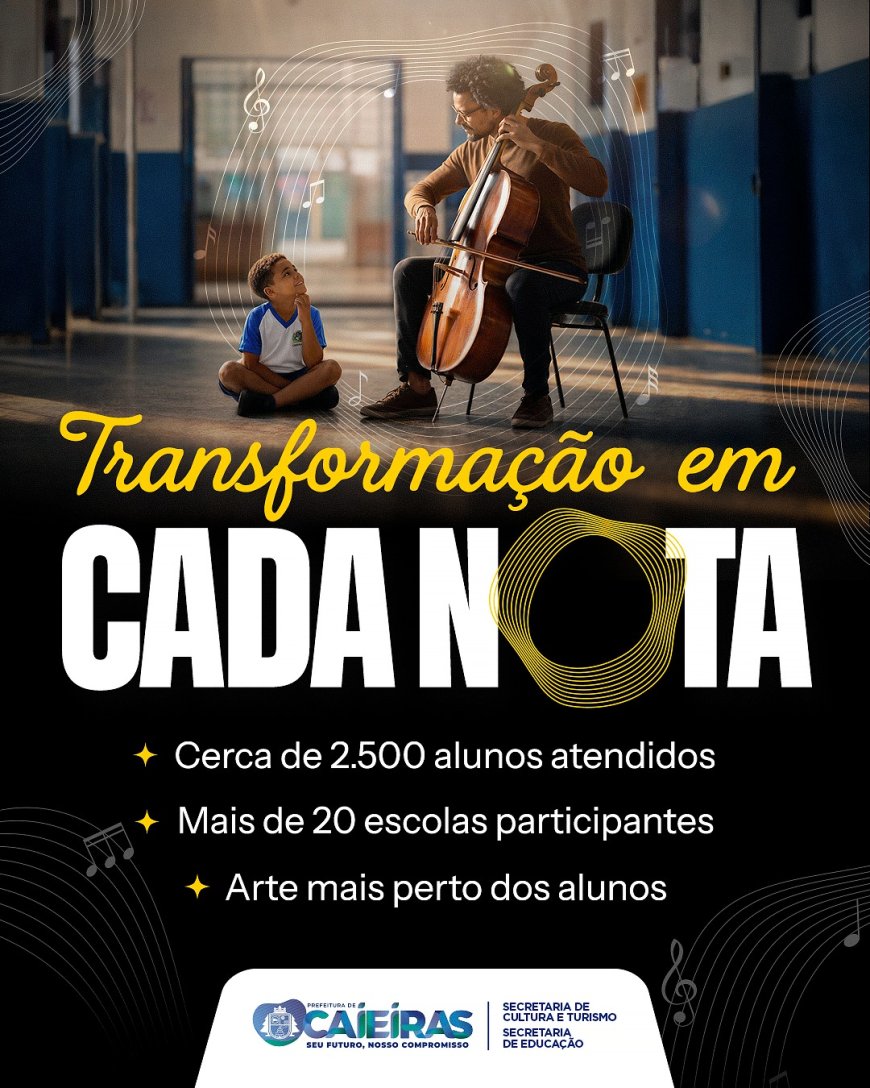 Música transforma o ambiente escolar e aproxima estudantes da cultura em Caieiras