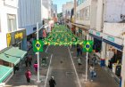 Centro de Jundiaí ganha decoração verde e amarela e já entra no clima da torcida