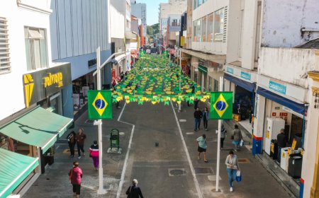 Centro de Jundiaí ganha decoração verde e amarela e já entra no clima da torcida