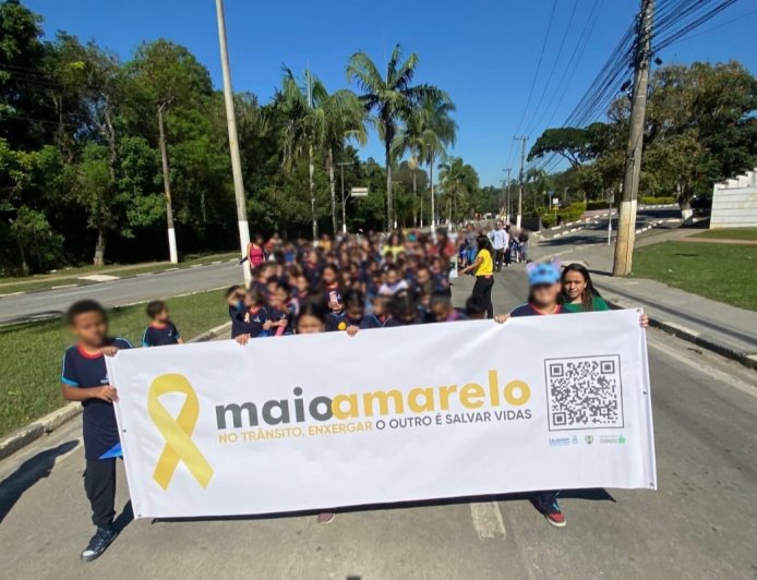 Demutran encerra Maio Amarelo com ações educativas que mobilizaram estudantes da rede municipal