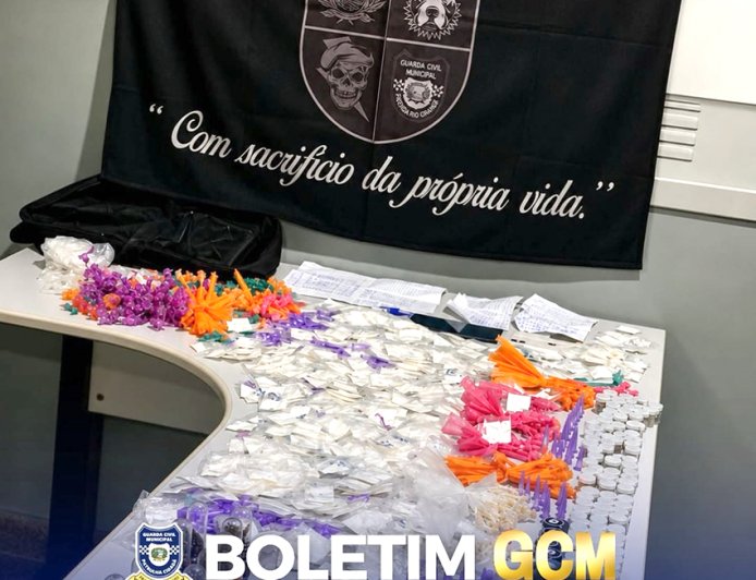 GCM apreende mais de mil porções de drogas durante patrulhamento preventivo na Vila Capua