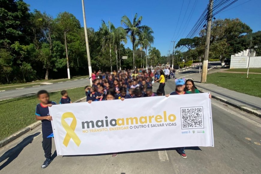 Demutran encerra Maio Amarelo com ações educativas que mobilizaram estudantes da rede municipal