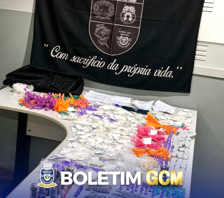 GCM apreende mais de mil porções de drogas durante patrulhamento preventivo na Vila Capua