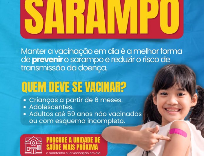 Prefeitura reforça importância da vacinação contra o sarampo
