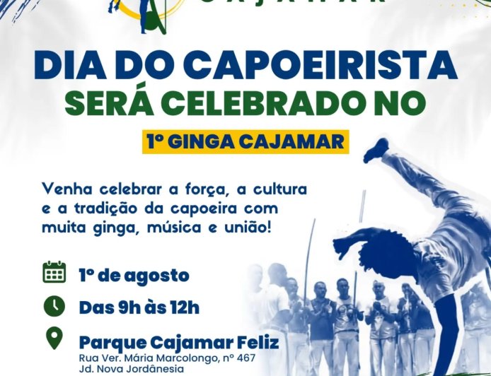 Dia do Capoeirista é celebrado com o 1º Ginga Cajamar no Parque Cajamar Feliz