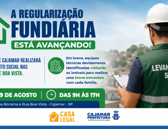Regularização fundiária avança em Cajamar