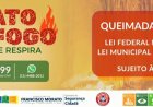 Defesa civil de Morato alerta para o perigo das queimadas