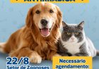 Santana de Parnaíba promove vacinação antirrábica para cães e gatos no dia 22 de agosto