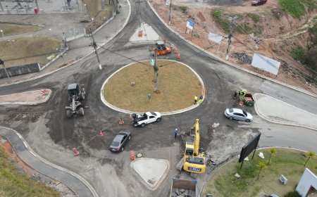 Com avanço das obras, nova rotatória do Morro Grande promete transformar a mobilidade e a segurança viária em Caieiras