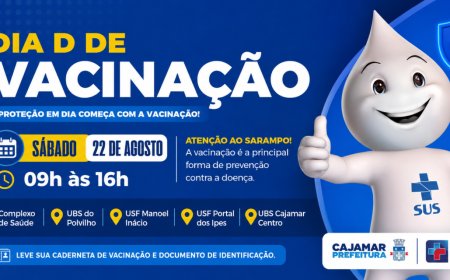 Dia D de Vacinação reforça proteção e atualização da caderneta vacinal, inclusive o Sarampo