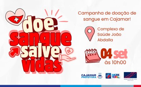 Cajamar promove ação de doação de sangue no dia 4 de setembro