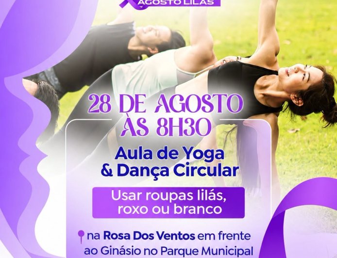 Agosto Lilás: Franco para Elas promove aula gratuita de Yoga e Dança Circular