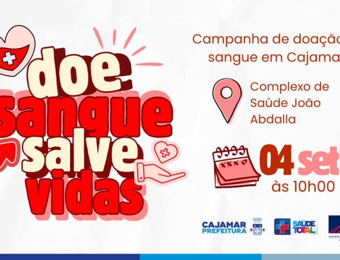 Cajamar promove ação de doação de sangue no dia 4 de setembro