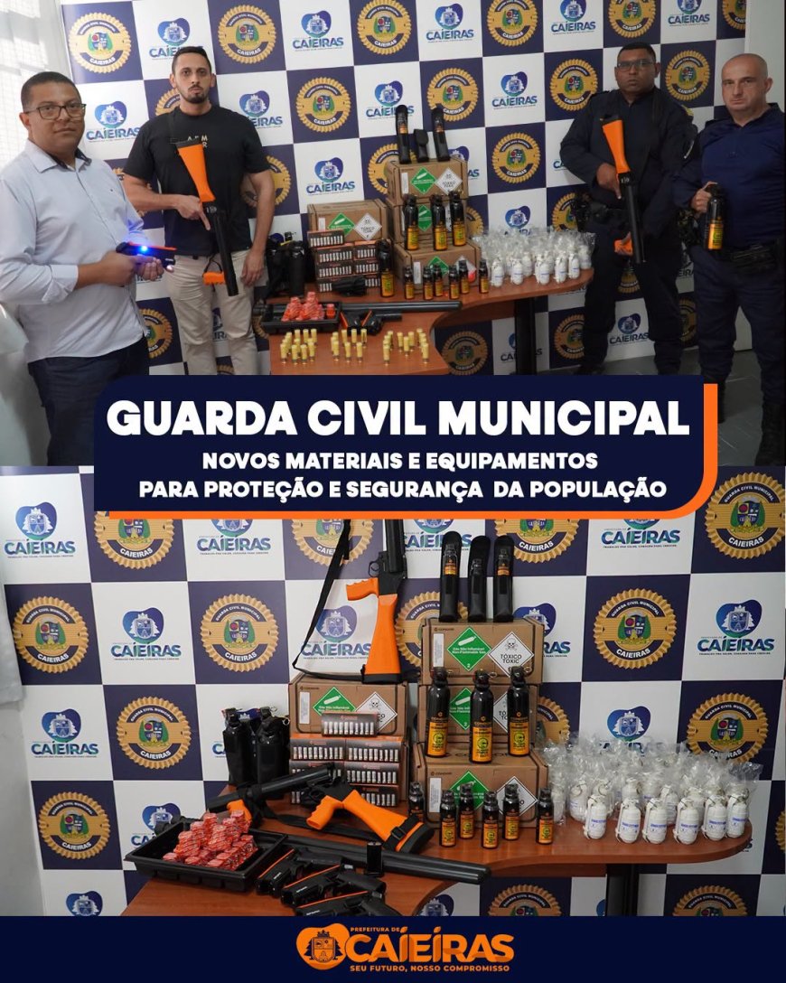 Prefeitura reforça segurança da GCM com novos equipamentos de menor potencial ofensivo