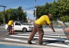 Centro de Caieiras recebe nova sinalização viária para aumentar a segurança e a fluidez do trânsito