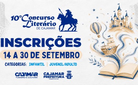 Inscrições para o Concurso Literário de Cajamar começam no dia 14 de setembro