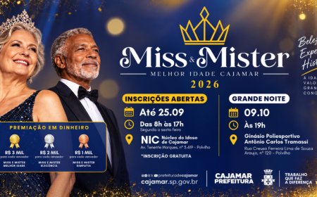 Cajamar abre inscrições para o Concurso Miss e Mister Melhor Idade 2026