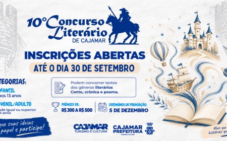 Inscrições para o Concurso Literário de Cajamar já estão abertas