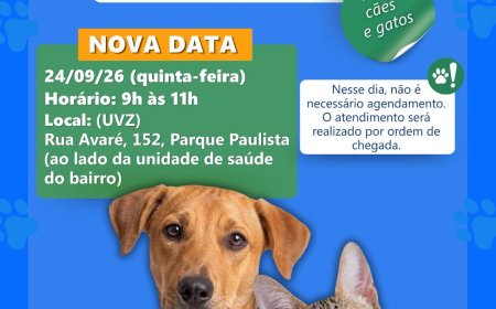 Francisco Morato realiza vacinação antirrábica para cães e gatos nesta quinta-feira