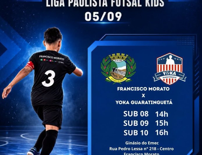 Sábado é dia de futsal em Francisco Morato!