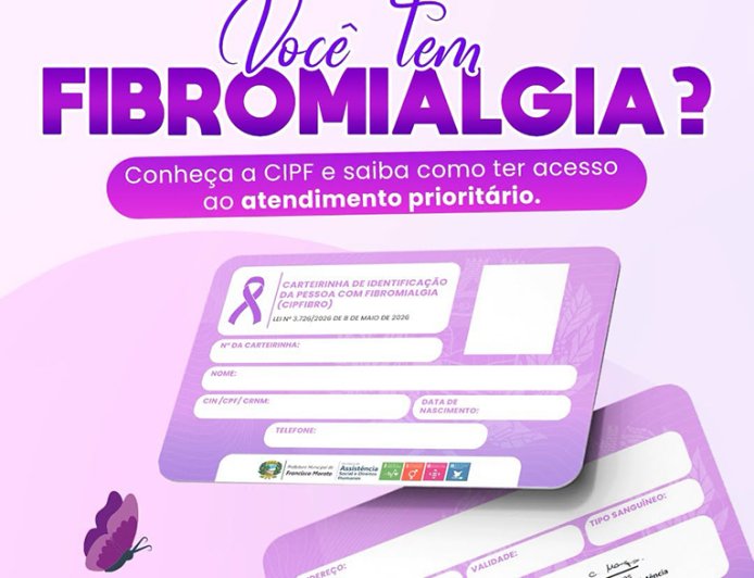 Prefeitura de Morato disponibiliza carteira de identificação para quem tem fibromialgia