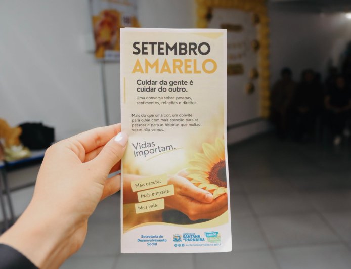 Setembro Amarelo promove diálogo sobre saúde mental no CRAS Casa das Famílias