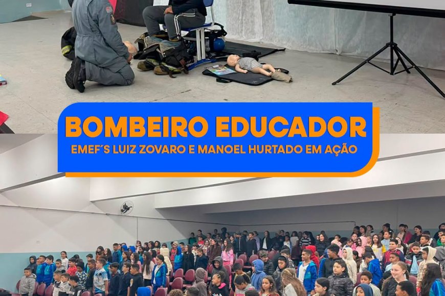 Projeto Bombeiro Educador leva orientações sobre segurança aos alunos de Caieiras