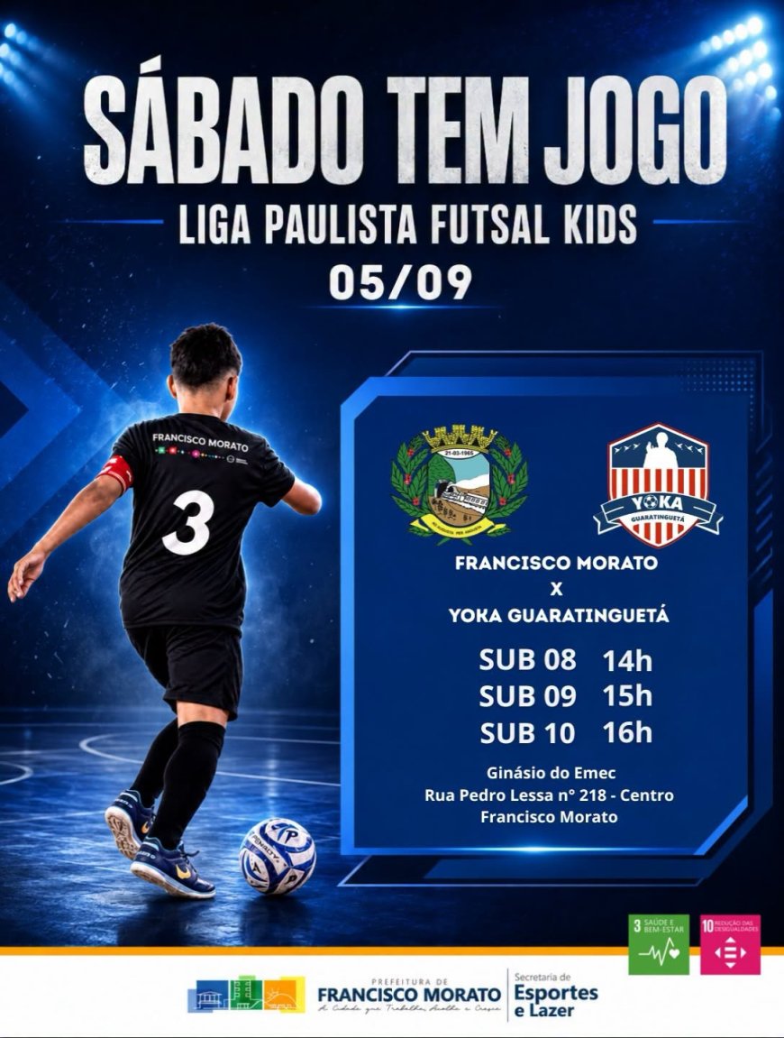 Sábado é dia de futsal em Francisco Morato!